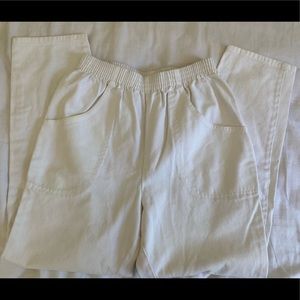 Vintage Stretchy White Straight Legged Pants